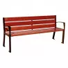 Banc urbain en acier et bois 6 lames Silaos® PROCITY