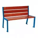 Banc urbain en acier et bois 6 lames Silaos® PROCITY