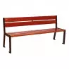 Banc public en acier et bois 5 lames Silaos® PROCITY