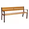 Banc public en acier et bois 5 lames Silaos® PROCITY