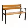 Banc public en acier et bois 5 lames Silaos® PROCITY