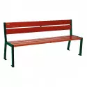 Banc public en acier et bois 5 lames Silaos® PROCITY