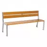 Banc public en acier et bois 5 lames Silaos® PROCITY