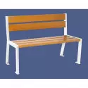 Banc public en acier et bois 5 lames Silaos® PROCITY