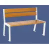 Banc public en acier et bois 5 lames Silaos® PROCITY