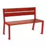 Banc public en acier et bois 5 lames Silaos® PROCITY