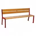 Banc public en acier et bois 5 lames Silaos® PROCITY