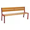 Banc public en acier et bois 5 lames Silaos® PROCITY