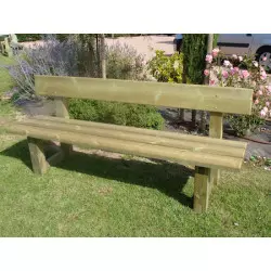 Banc de jardin public en bois