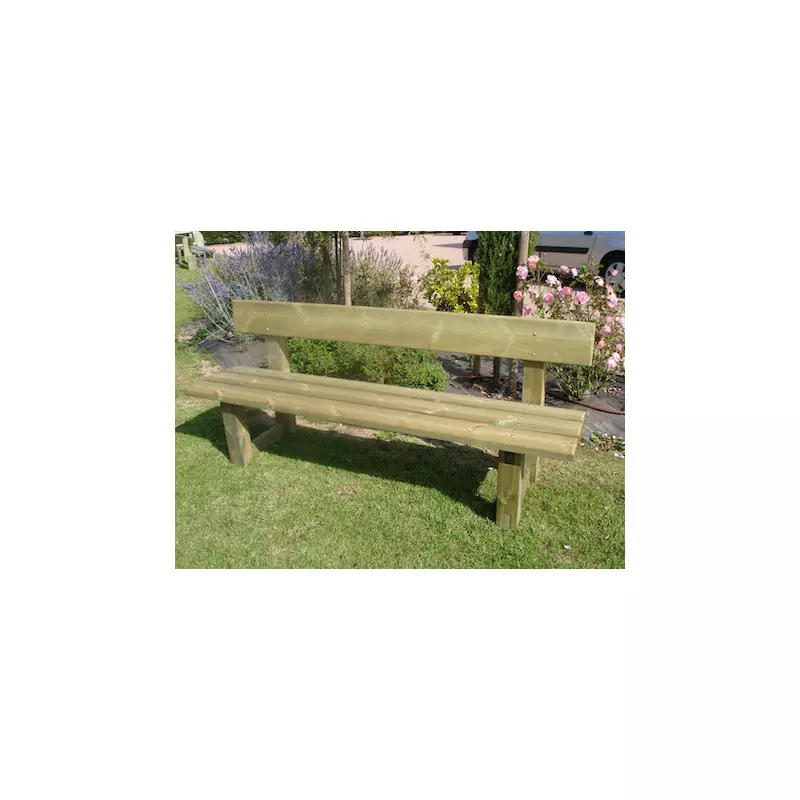 Banc de jardin public en bois