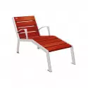 Chaise longue 1 place Silaos® PROCITY - Avec accoudoirs