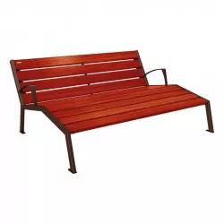 Bain de soleil 3 places Silaos® PROCITY - avec accoudoirs Bain de soleil 3 places Silaos® PROCITY - avec accoudoirs