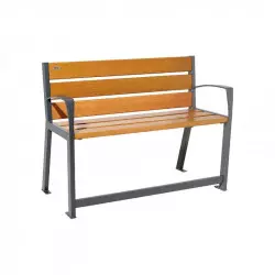 Banc en bois et acier Silaos® - Gamme séniors PROCITY