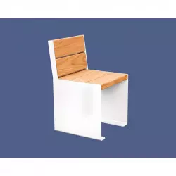 Banc 1 place acier et bois Kub PROCITY Banc 1 place acier et bois Kub PROCITY