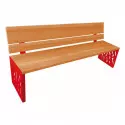 Banc public avec dossier en bois Venise PROCITY