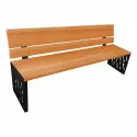 Banc public avec dossier en bois Venise PROCITY