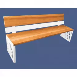 Banc avec dossier bois et acier Venise PROCITY Banc avec dossier bois et acier Venise PROCITY