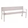 Banc public en métal 5 lames Silaos® PROCITY - avec accoudoirs