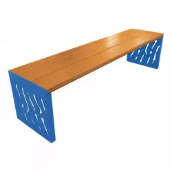Banquette publique en acier et bois Venise PROCITY Banquette publique en acier et bois Venise PROCITY