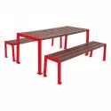 Table pique-nique en plastique recyclé Silaos® PROCITY