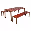 Table de pique-nique acier et bois Silaos® PROCITY