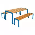 Table de pique-nique acier et bois Silaos® PROCITY