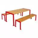 Table de pique-nique acier et bois Silaos® PROCITY