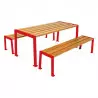 Table de pique-nique acier et bois Silaos® PROCITY