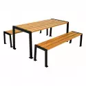 Table de pique-nique acier et bois Silaos® PROCITY