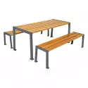 Table de pique-nique acier et bois Silaos® PROCITY