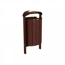 Corbeille 50 Litres plastique recyclé Silaos® PROCITY - avec cendrier Corbeille 50 Litres plastique recyclé Silaos® PROCITY - avec cendrier