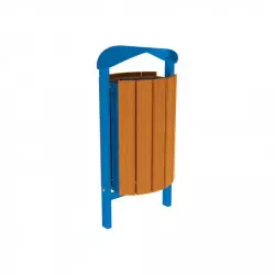 Corbeille 50 litres acier et bois Silaos® PROCITY Corbeille 50 litres acier et bois Silaos® PROCITY