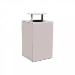 Corbeille de propreté en acier 120 litres Kub PROCITY - avec couvercle