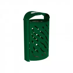 Corbeille en acier 120 litres Venise PROCITY - avec couvercle et cendrier