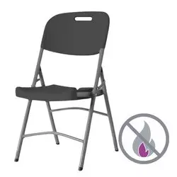 Chaise pliable et accrochable en polypro Gris foncé M2 - GREY EDITION®