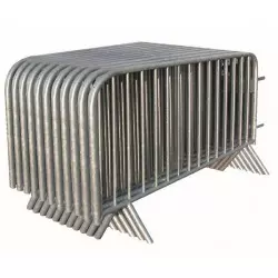 14 barreaux - Barrière de police en acier galvanisé