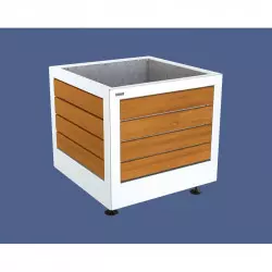 Bac à fleur en bois et acier Silaos® PROCITY Bac à fleur en bois et acier Silaos® PROCITY