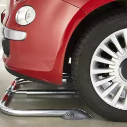 Barrière de protection de place de parking avec cadenas