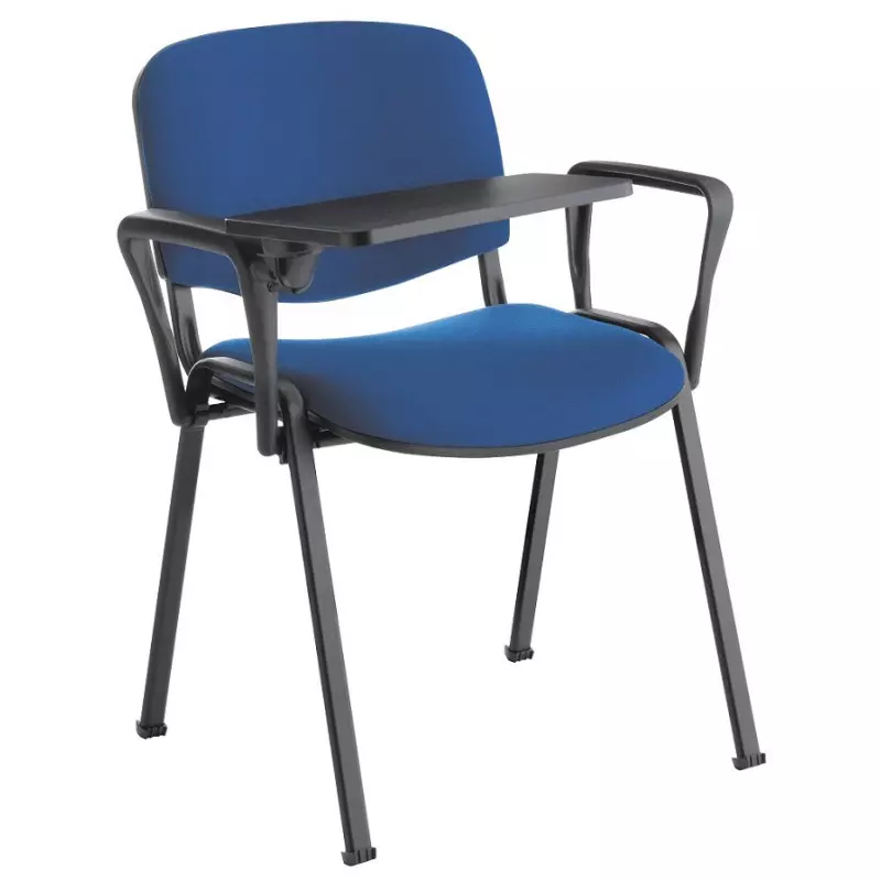 Chaise tissu rembourré ISO M2 Non-Assemblable avec tablette et accoudoirs