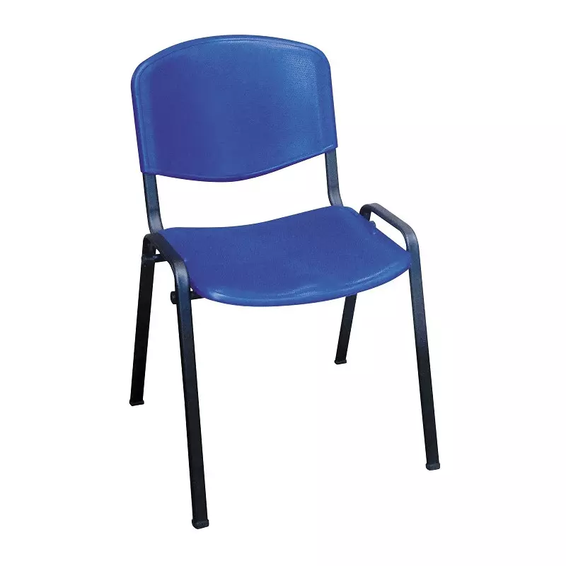 Chaise empilable à coque ISO, Classée M4 Non-Assemblable