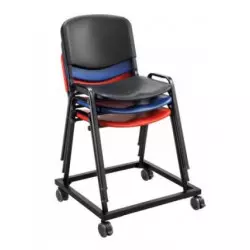 Chaise empilable à coque ISO, Classée M4 Non-Assemblable