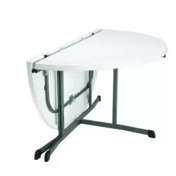 LIFETIME Ø152 cm - Table polypro plateau pliable en 2