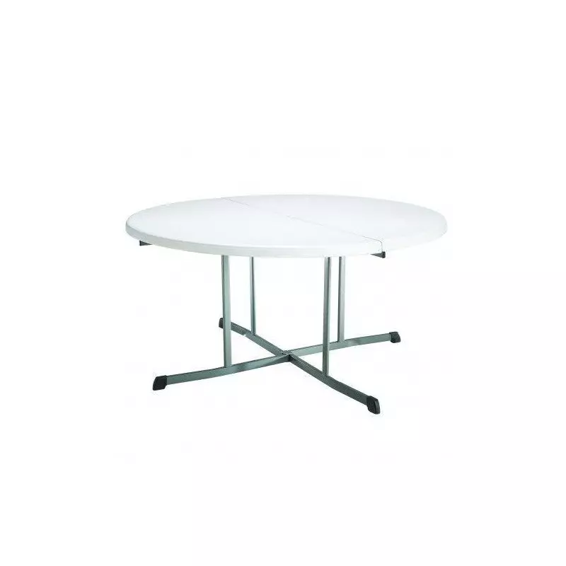 LIFETIME Ø152 cm - Table polypro plateau pliable en 2