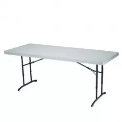 LIFETIME Hauteur réglable - Table pliante polypro 183 x 76 cm