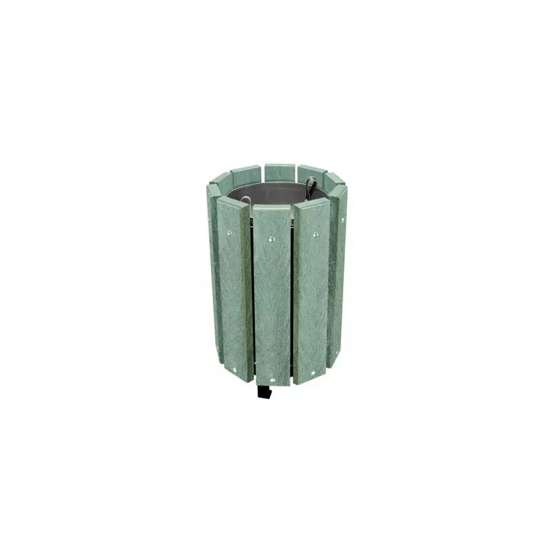 Poubelle ronde en plastique recyclé - sans couvercle