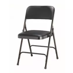 Chaise pliante assise et dossier vinyle rembourré classé M2