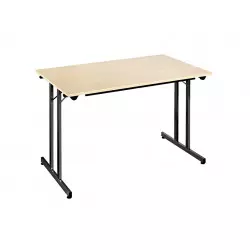 Table pliante multiusage, plateau mélaniné