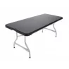 LIFETIME 183 x 76 cm - Table pliable polypro plateau noir