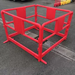 Barrière de chantier en polyéthylène haute densité Rouge