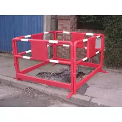 Barrière de chantier en polyéthylène haute densité Rouge